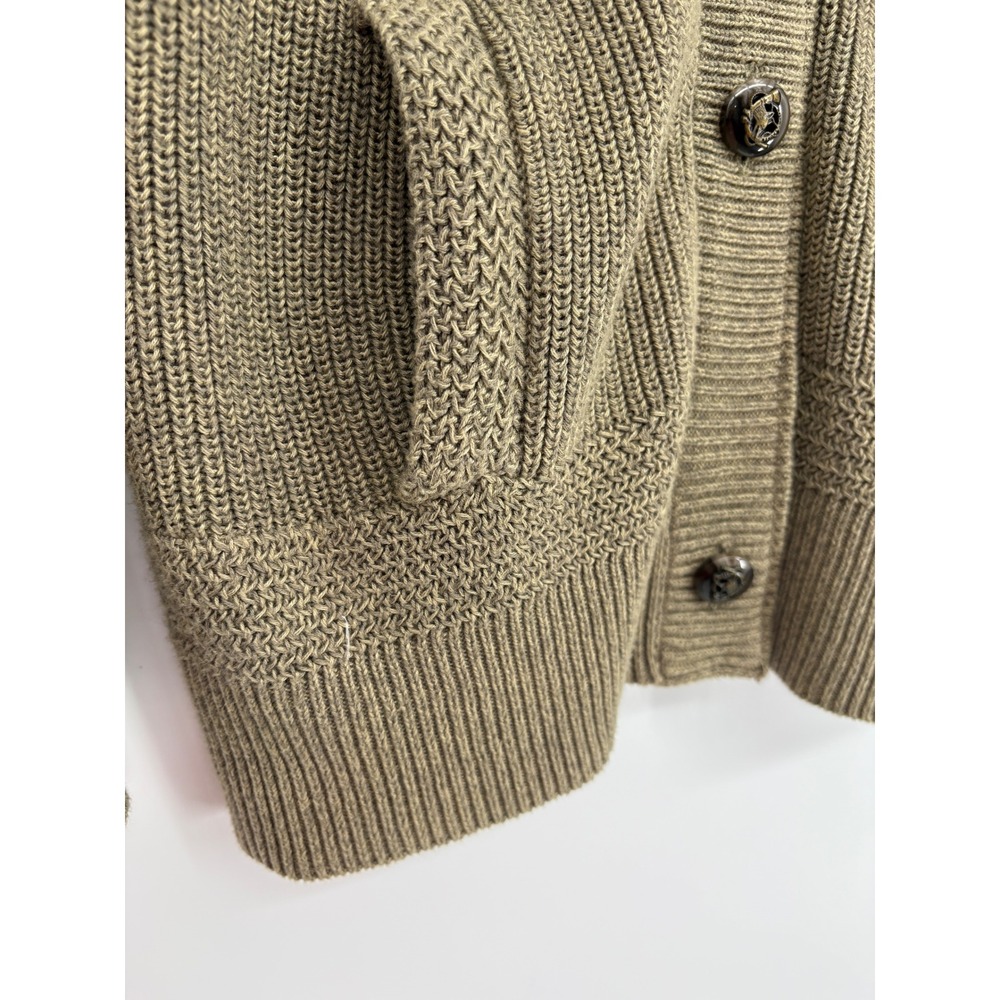 VTG LRL Sweater Cardigan Elbow Patches Green Knit Fox Hunt Buttons Equestrian PS - Picture 8 of 16